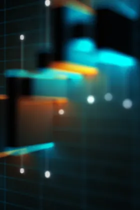 graphic of chart indicating growth through secure digital infrastructure