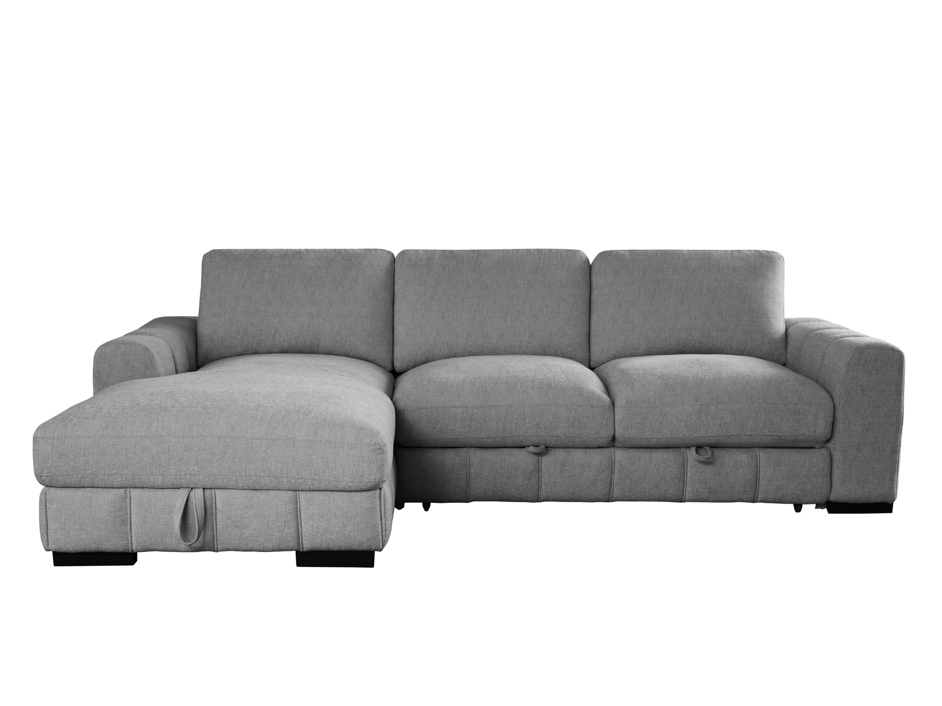 Sonna Grey Sofa with Pull-out Trundle and Storage | Left Chaise