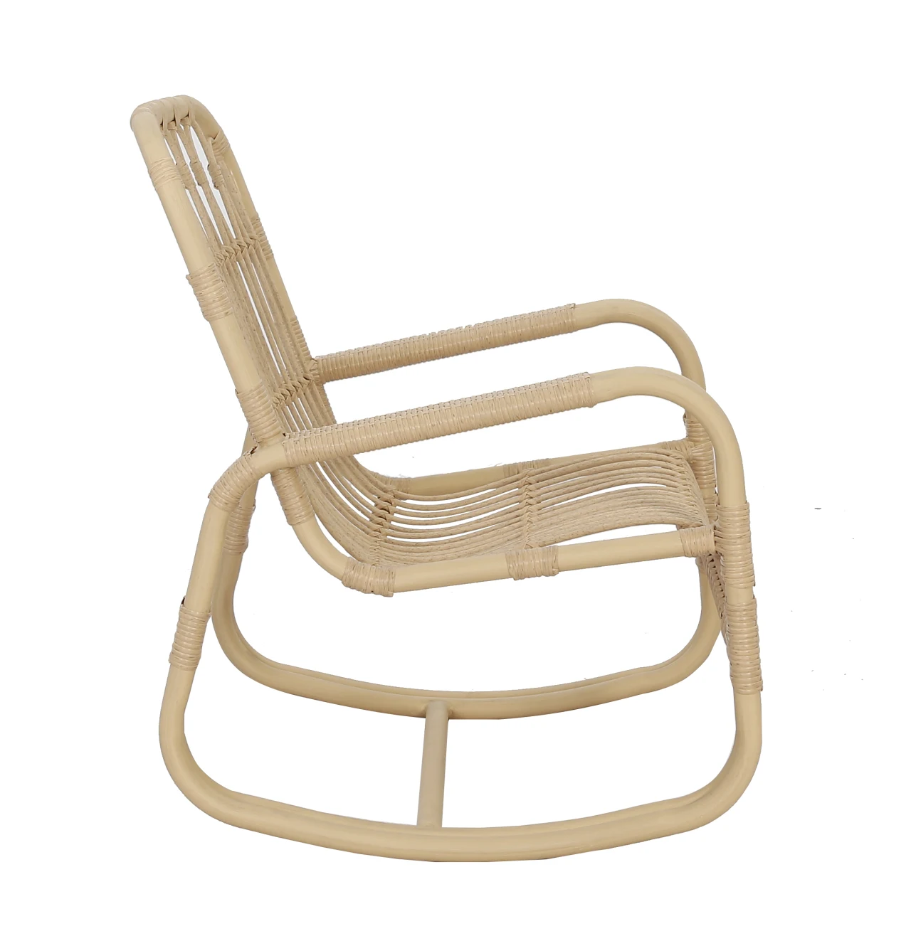 Lenco Natural Wicker Outdoor Rocking Chair