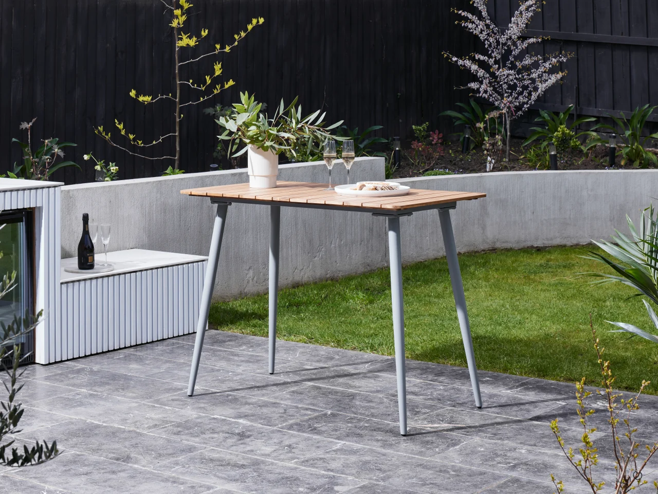 Novara Acacia Outdoor Bar Table