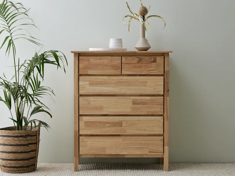 Myer Tallboy | Natural Hardwood Frame