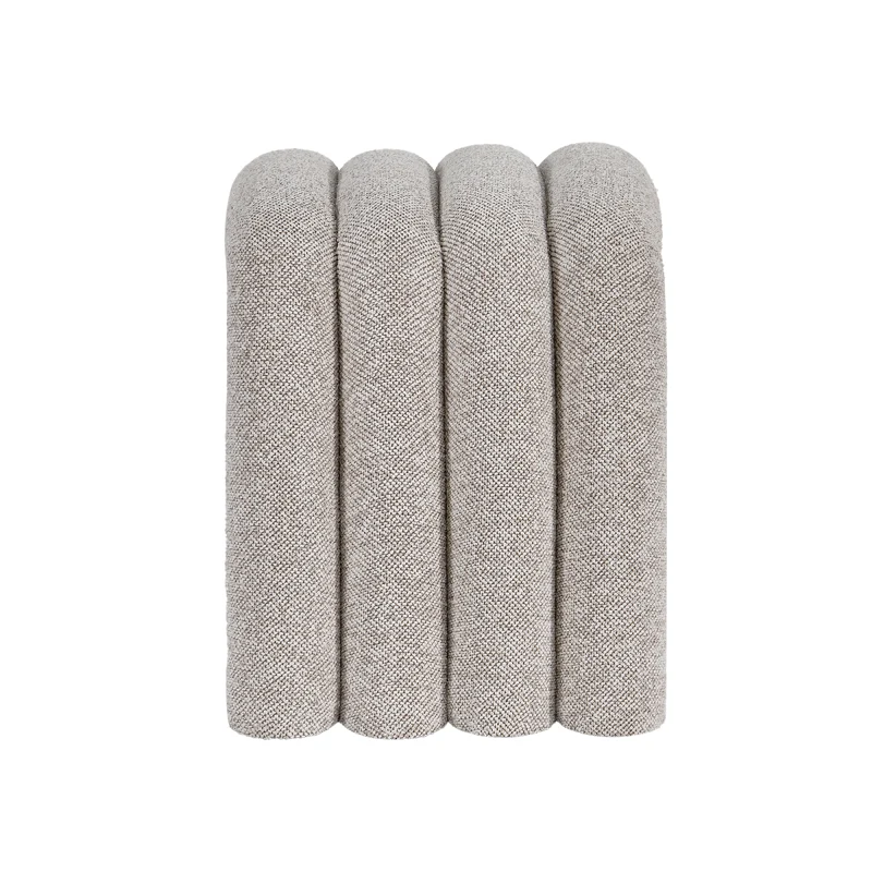 Arc Beige Fabric Ottoman