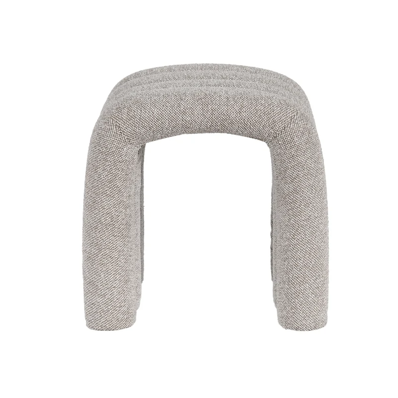 Arc Beige Fabric Ottoman