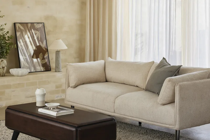 Coco Three Seater Sofa | Couch | Beige