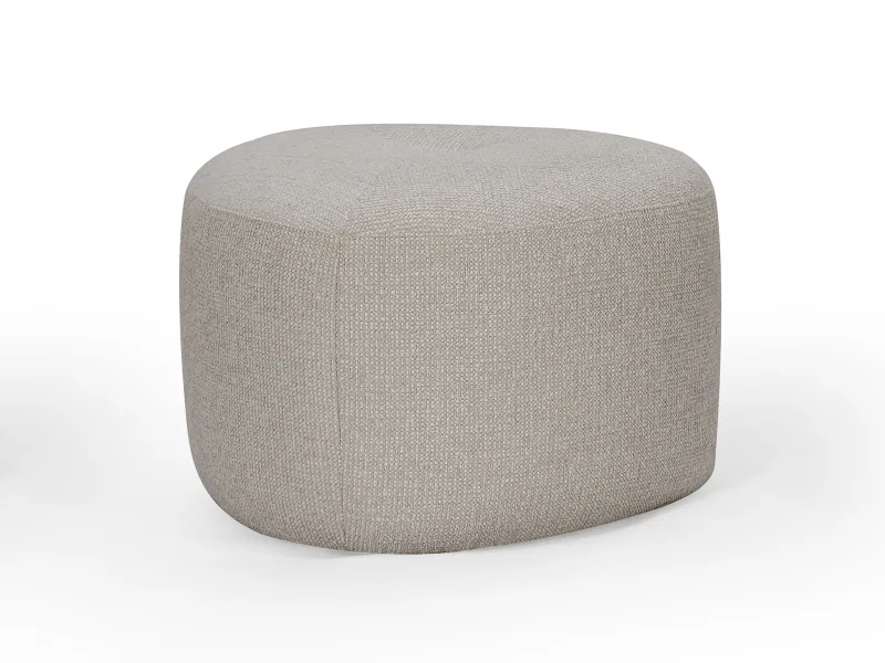 Bean Oat Fabric Ottoman | Large