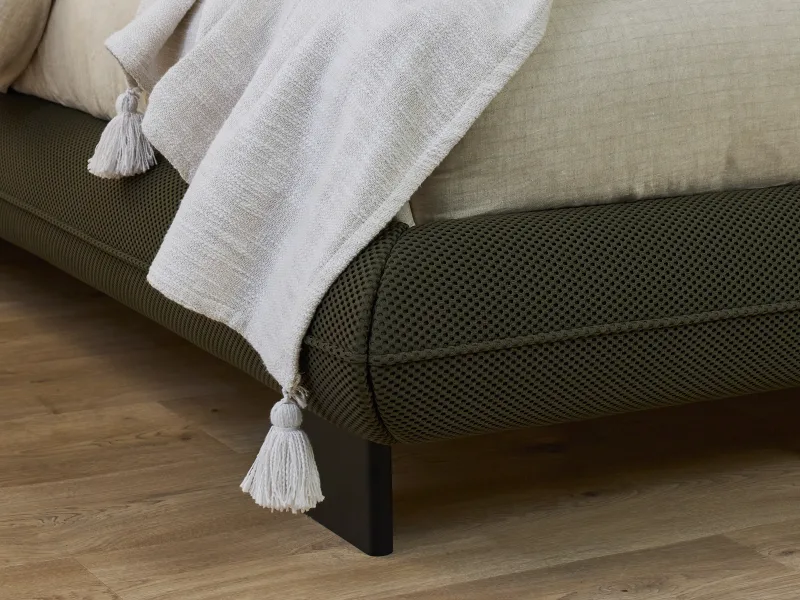 Berlyn 3PCE Queen Bedroom Suite | Olive Green Waffle Fabric