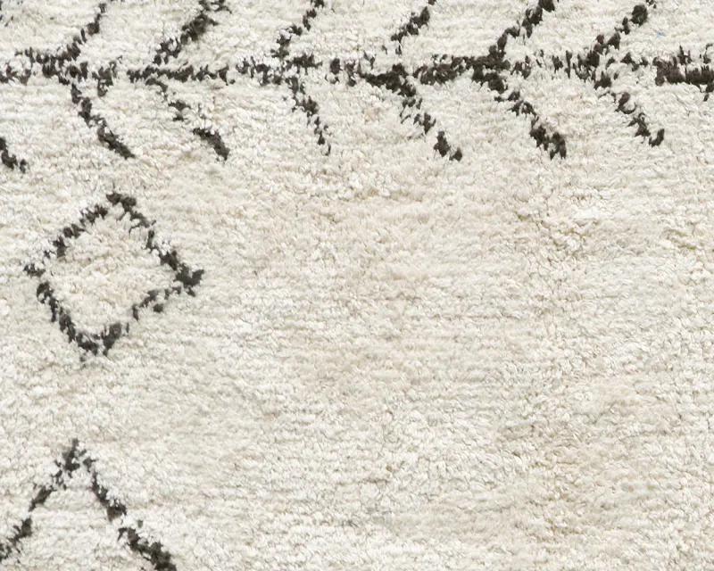 Bjorn Aztec Pattern Cotton Rug | Beige