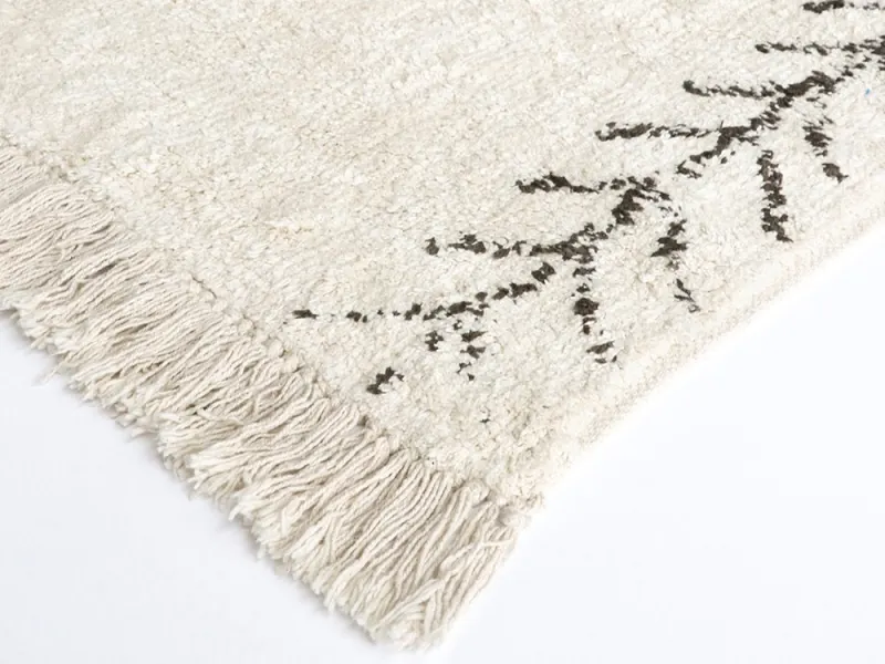 Bjorn Aztec Pattern Cotton Rug | Beige