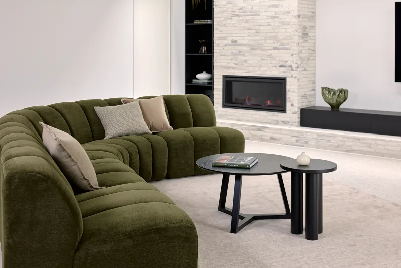 Cloud-9 6PCE Green Sectional Sofa | Modular Couch