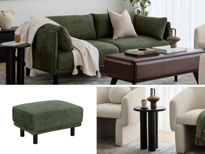 Coco 3PCE Living Room Package | Green