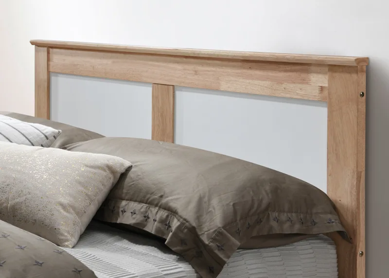 Coco Double Bed with Storage | Natural Hardwood Frame