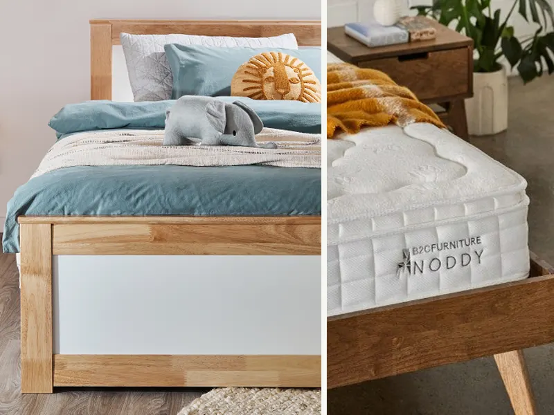 Coco Kids Single Bedroom Buddy Package | Bed + Mattress with Storage