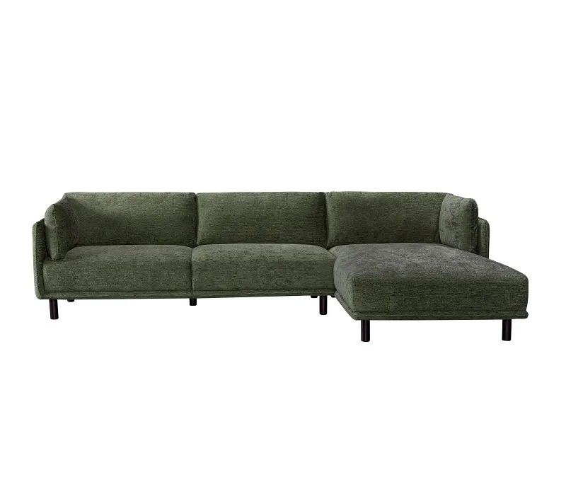 Coco Green Chaise Sofa | Right Chaise
