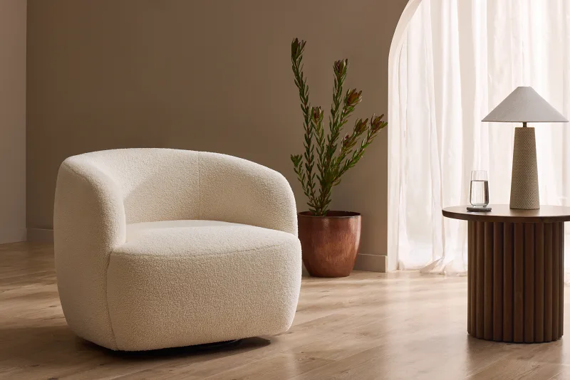 Cosy 2CPE Armchair Package | White & Green Fabric