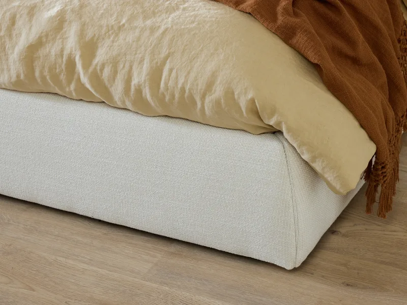 Cosy Double Bedroom Buddy Package | Bed + Mattress Bundle | Ivory Boucle Fabric