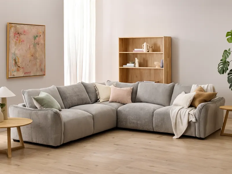 Cosy Grey Corner Sofa