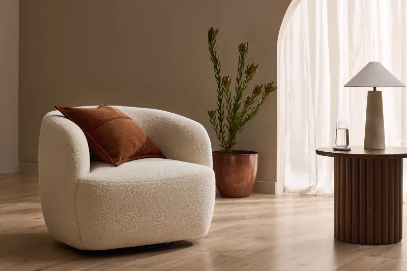 Cosy Occasional Chair | White Fabric