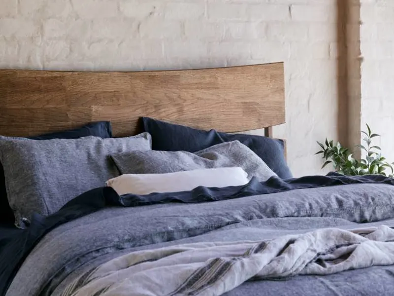 Cruz Double Size Hardwood Bed Frame | Rustic Walnut