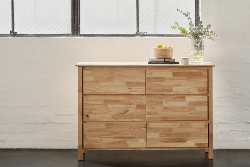Finn 3PCE Chest of Drawer & Bedside Tables Set | Natural