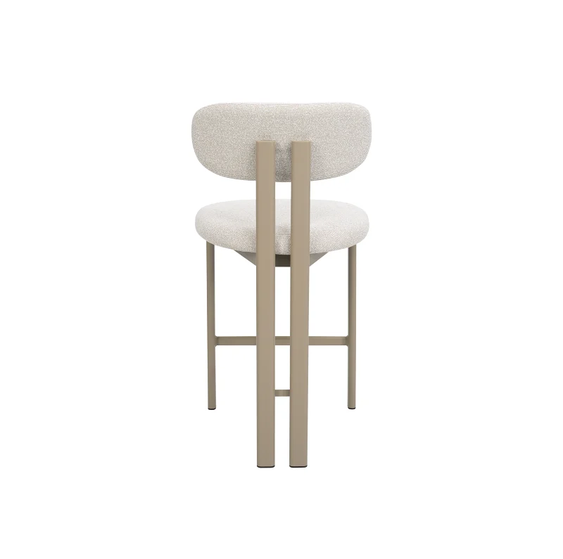 Florida Counter Stool | Taupe Frame | Beige Fabric