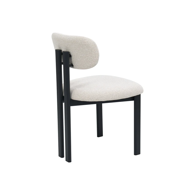 Florida Dining Chair | Black Frame | Beige Fabric