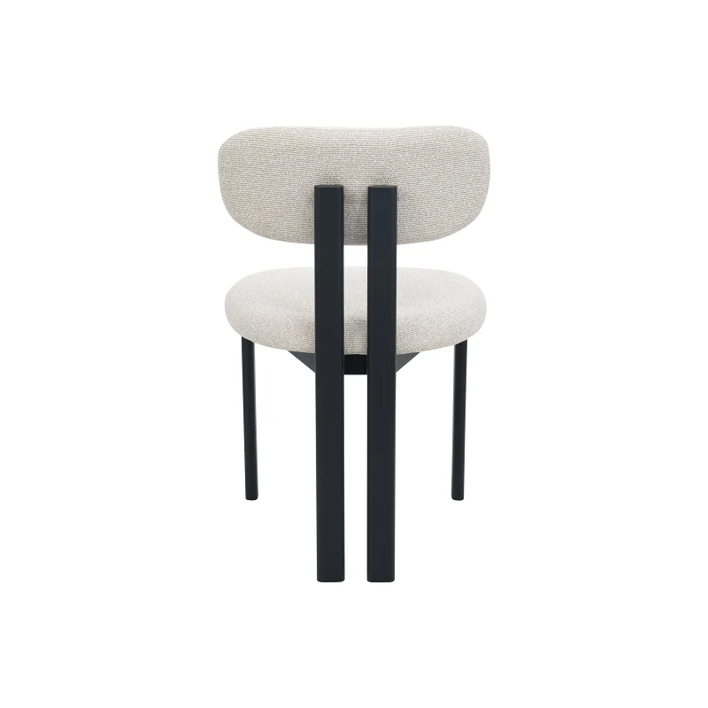 Florida Dining Chair | Black Frame | Beige Fabric