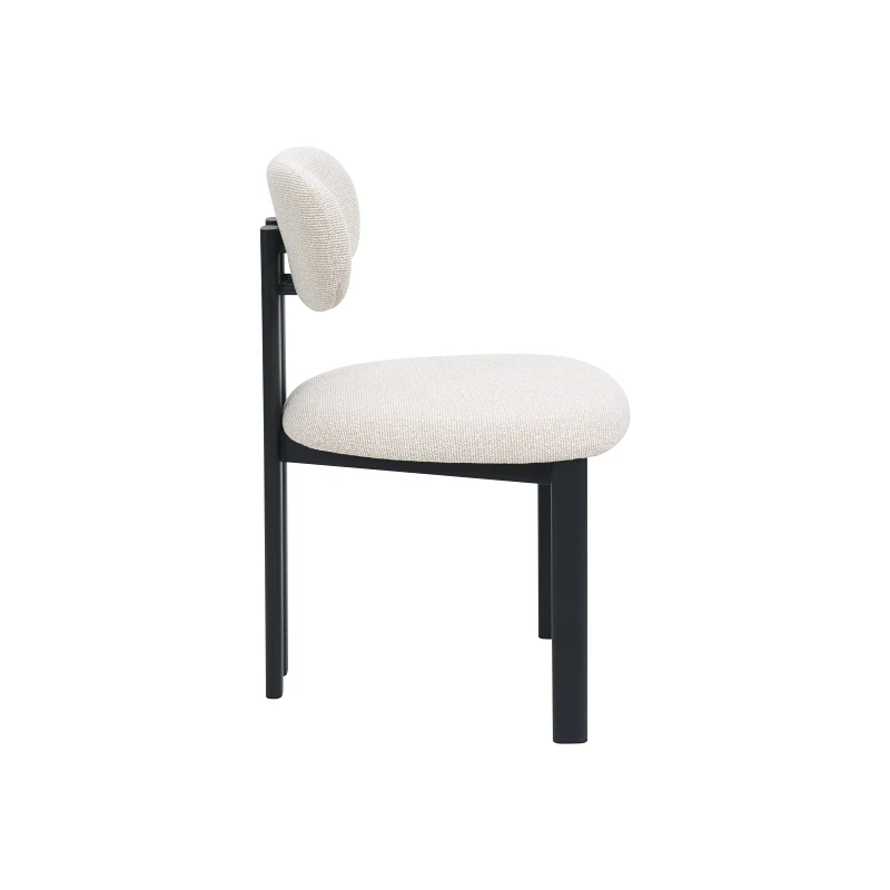 Florida Dining Chair | Black Frame | Beige Fabric