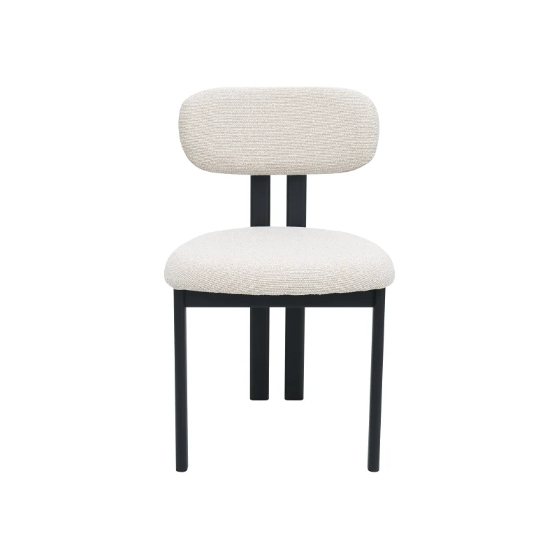Florida Dining Chair | Black Frame | Beige Fabric