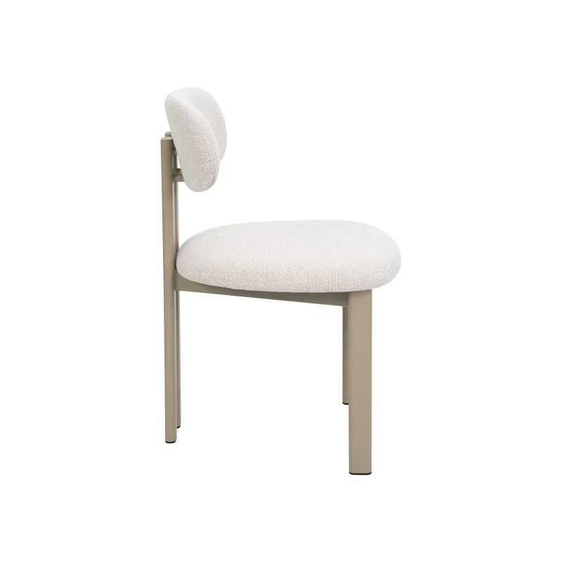 Florida Dining Chair | Taupe Frame | Beige Fabric