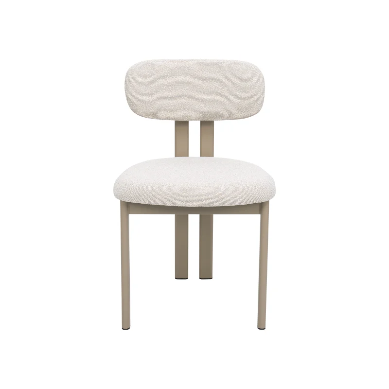 Florida Dining Chair | Taupe Frame | Beige Fabric