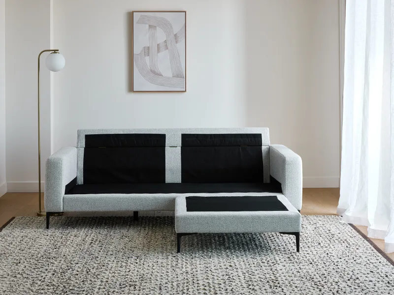 Franki Grey Sofa With Interchangeable Chaise 