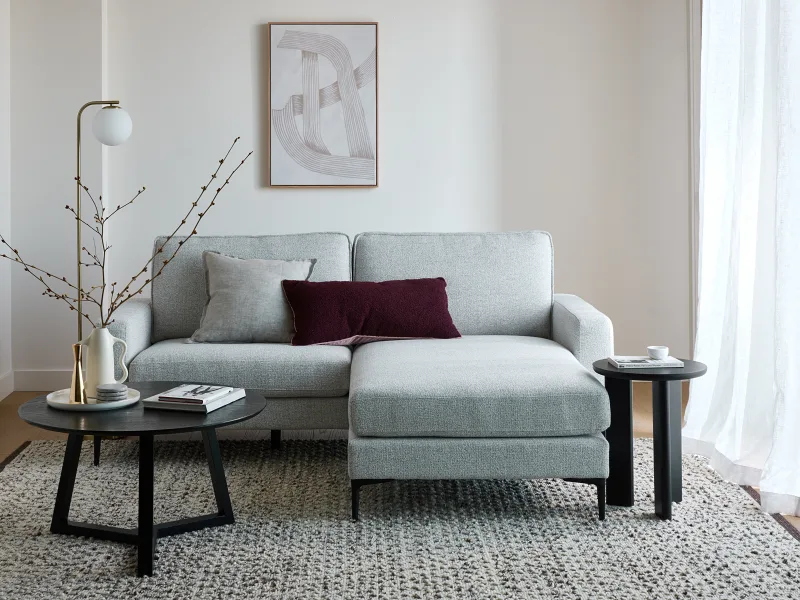Franki Grey Sofa With Interchangeable Chaise 