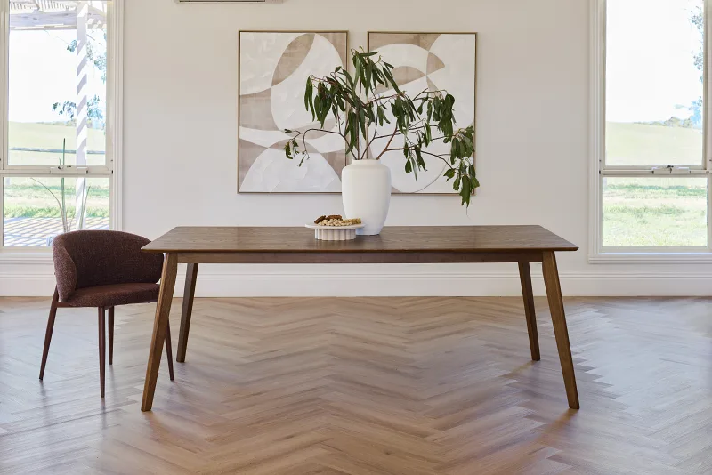 Franki Hardwood Dining Table | Rustic Walnut | 2000mm
