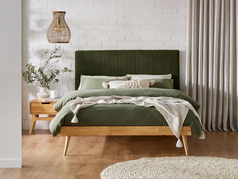 Franki King Hardwood Bed Base | Natural