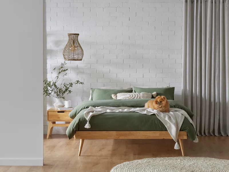 Franki Queen Hardwood Bed Base | Natural