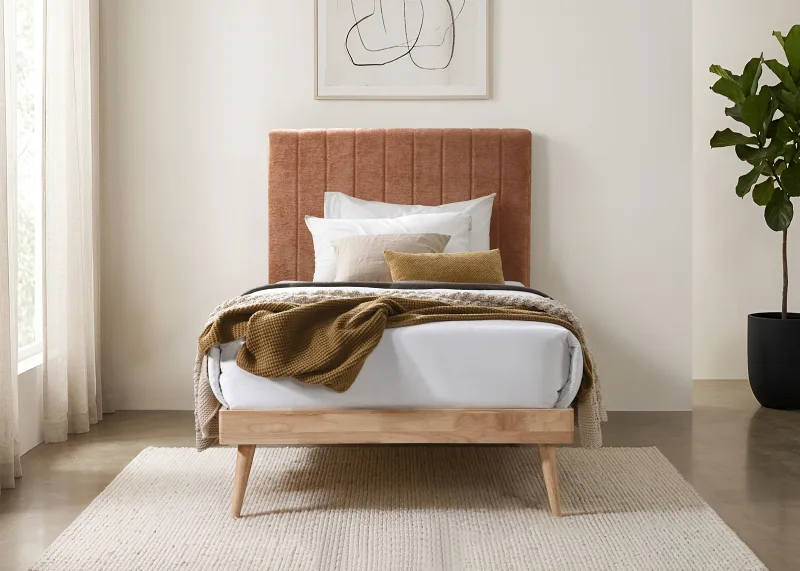 Franki Single Hardwood Bed Base | Natural
