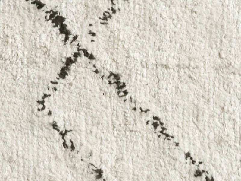 Inge Pattern Cotton Area Rug  Beige