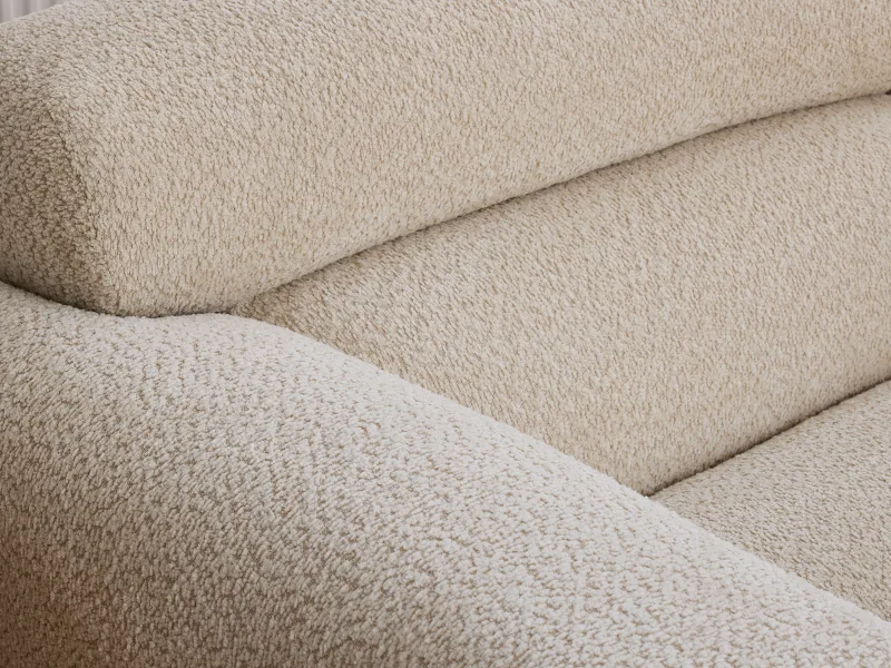 Jasper 3 Seater Sofa with Ottoman | Beige Fabric