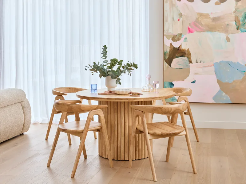 Jasper 5PCE Hardwood Dining Set | Natural