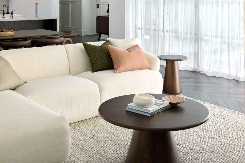 Manor Hardwood Round Side Table | Arabica Walnut