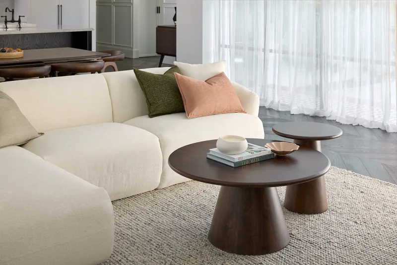 Manor Hardwood Round Side Table | Arabica Walnut