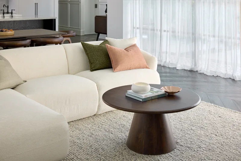 Manor Hardwood Round Coffee Table | Arabica Walnut