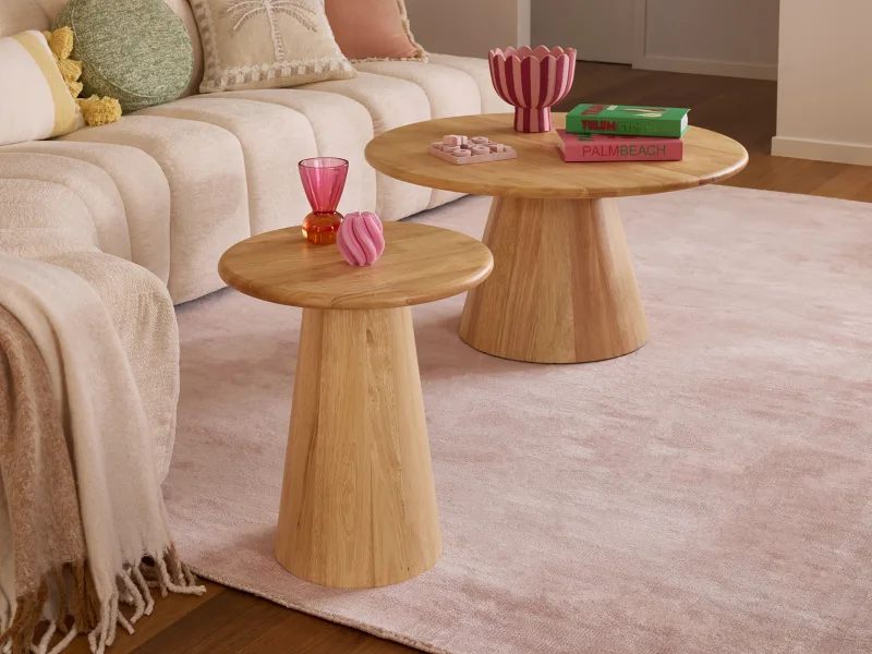 Manor Hardwood Round Side Table | Natural