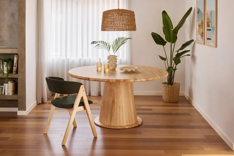 Manor Natural Hardwood Round Dining Table | 8 Seater