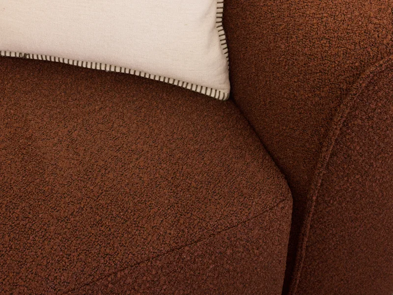 Melbourne Corner Chaise Lounge | Rust Orange Fabric | Left Chaise