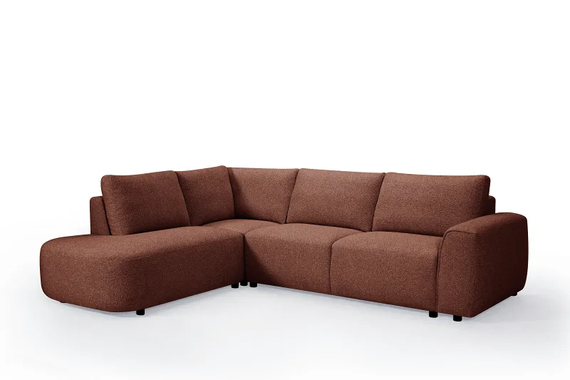 Melbourne Corner Chaise Lounge | Rust Orange Fabric | Left Chaise