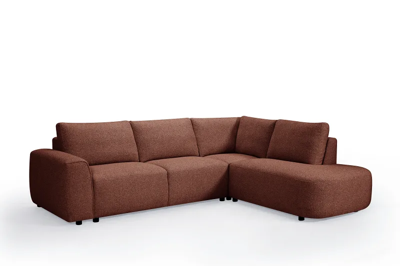 Melbourne Corner Chaise Lounge | Rust Orange Fabric | Right Chaise