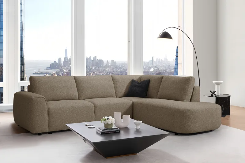 Melbourne Corner Chaise Lounge | Toffee Beige | Right