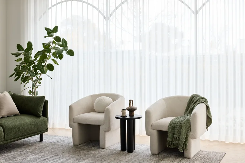 Monet Occasional Chair | Beige Fabric in a Modern living room