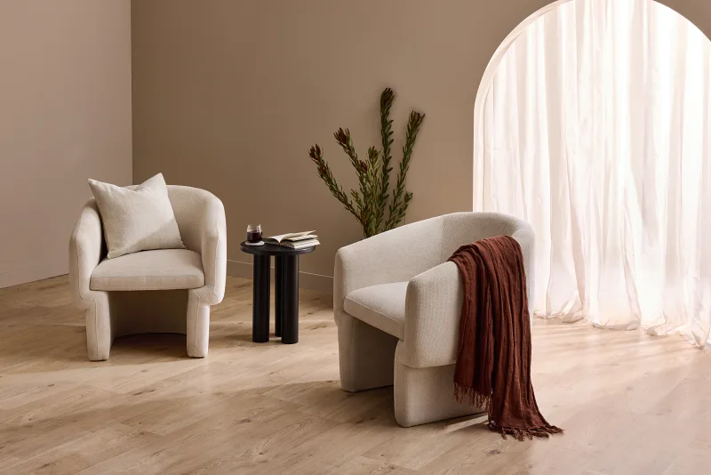 Monet Occasional Chair | Beige Fabric in a Modern living room